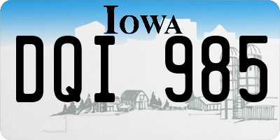 IA license plate DQI985