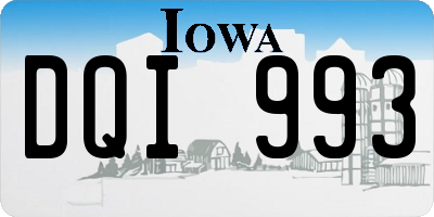 IA license plate DQI993
