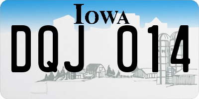 IA license plate DQJ014