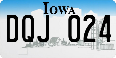 IA license plate DQJ024