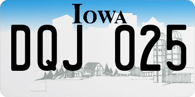 IA license plate DQJ025