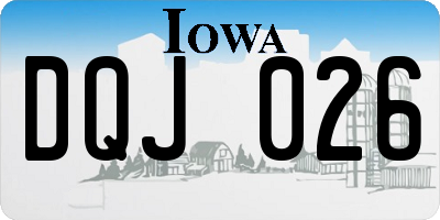 IA license plate DQJ026