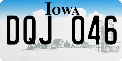 IA license plate DQJ046