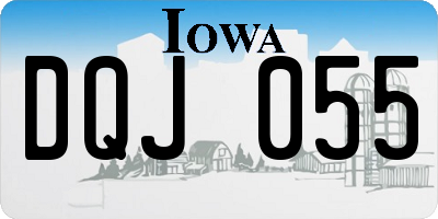 IA license plate DQJ055