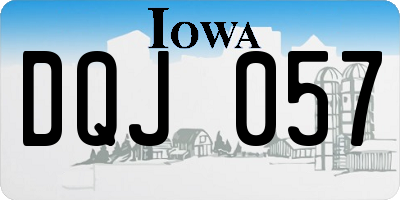 IA license plate DQJ057