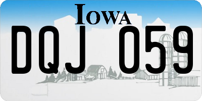IA license plate DQJ059