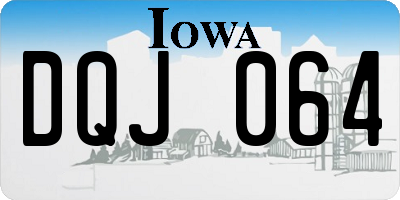 IA license plate DQJ064