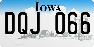 IA license plate DQJ066