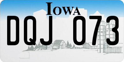 IA license plate DQJ073