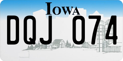 IA license plate DQJ074