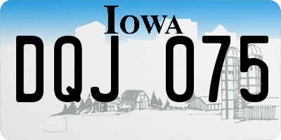 IA license plate DQJ075