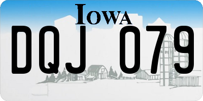 IA license plate DQJ079