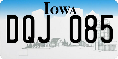 IA license plate DQJ085