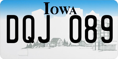 IA license plate DQJ089
