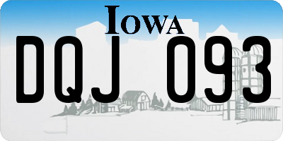 IA license plate DQJ093