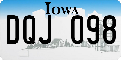 IA license plate DQJ098