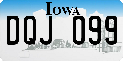 IA license plate DQJ099