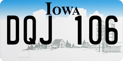IA license plate DQJ106