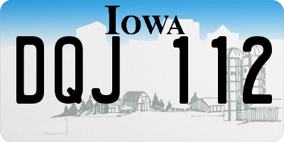IA license plate DQJ112