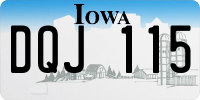 IA license plate DQJ115