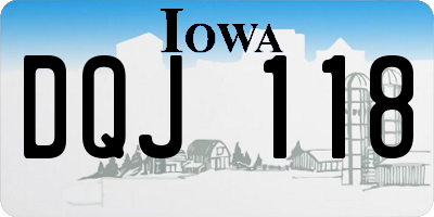 IA license plate DQJ118