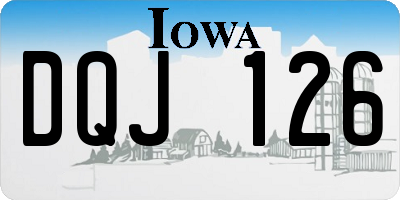IA license plate DQJ126