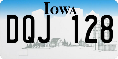 IA license plate DQJ128