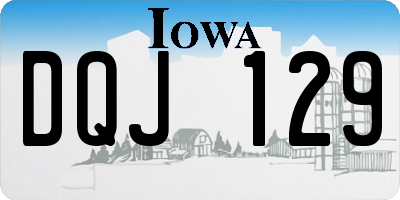 IA license plate DQJ129