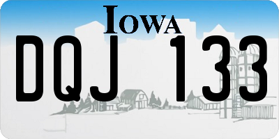 IA license plate DQJ133
