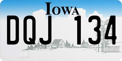 IA license plate DQJ134