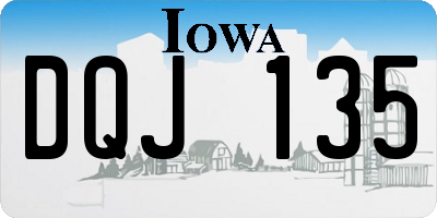 IA license plate DQJ135