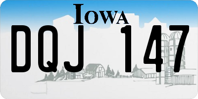 IA license plate DQJ147
