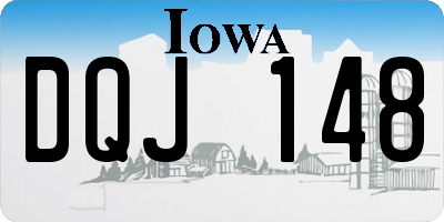 IA license plate DQJ148