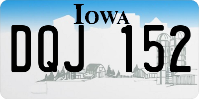 IA license plate DQJ152
