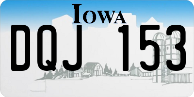 IA license plate DQJ153