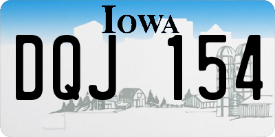 IA license plate DQJ154