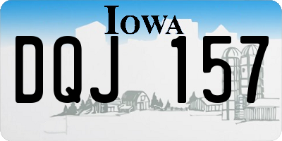 IA license plate DQJ157