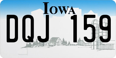 IA license plate DQJ159