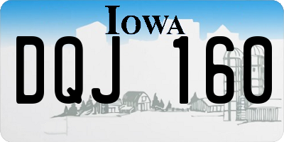 IA license plate DQJ160