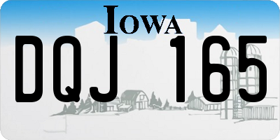 IA license plate DQJ165