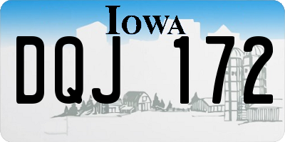 IA license plate DQJ172