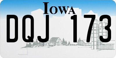 IA license plate DQJ173