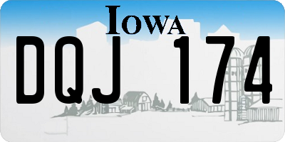 IA license plate DQJ174