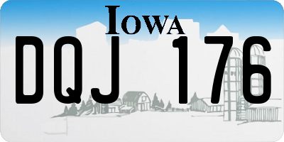IA license plate DQJ176