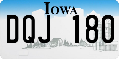 IA license plate DQJ180