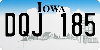 IA license plate DQJ185