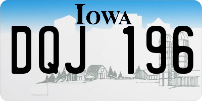 IA license plate DQJ196