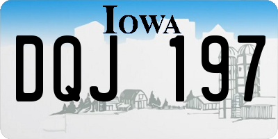 IA license plate DQJ197