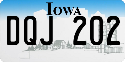 IA license plate DQJ202