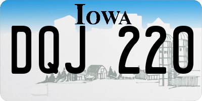 IA license plate DQJ220